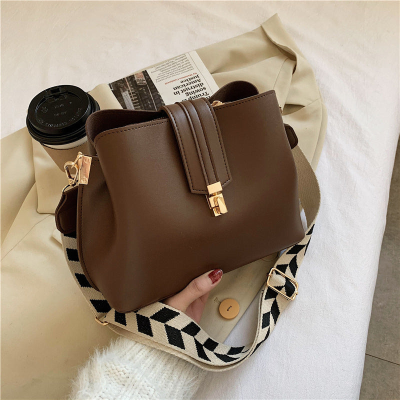 Bucket bag with shoulder strap