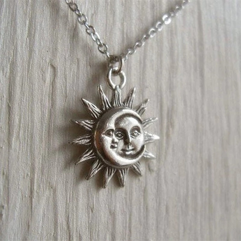 Sun Moon Pendant Necklace
